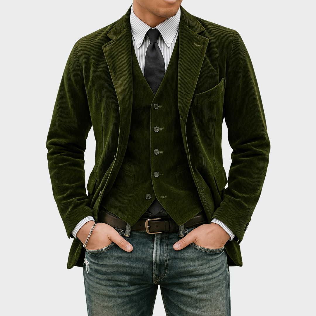 Léon | Veste de costume et gilet élégants