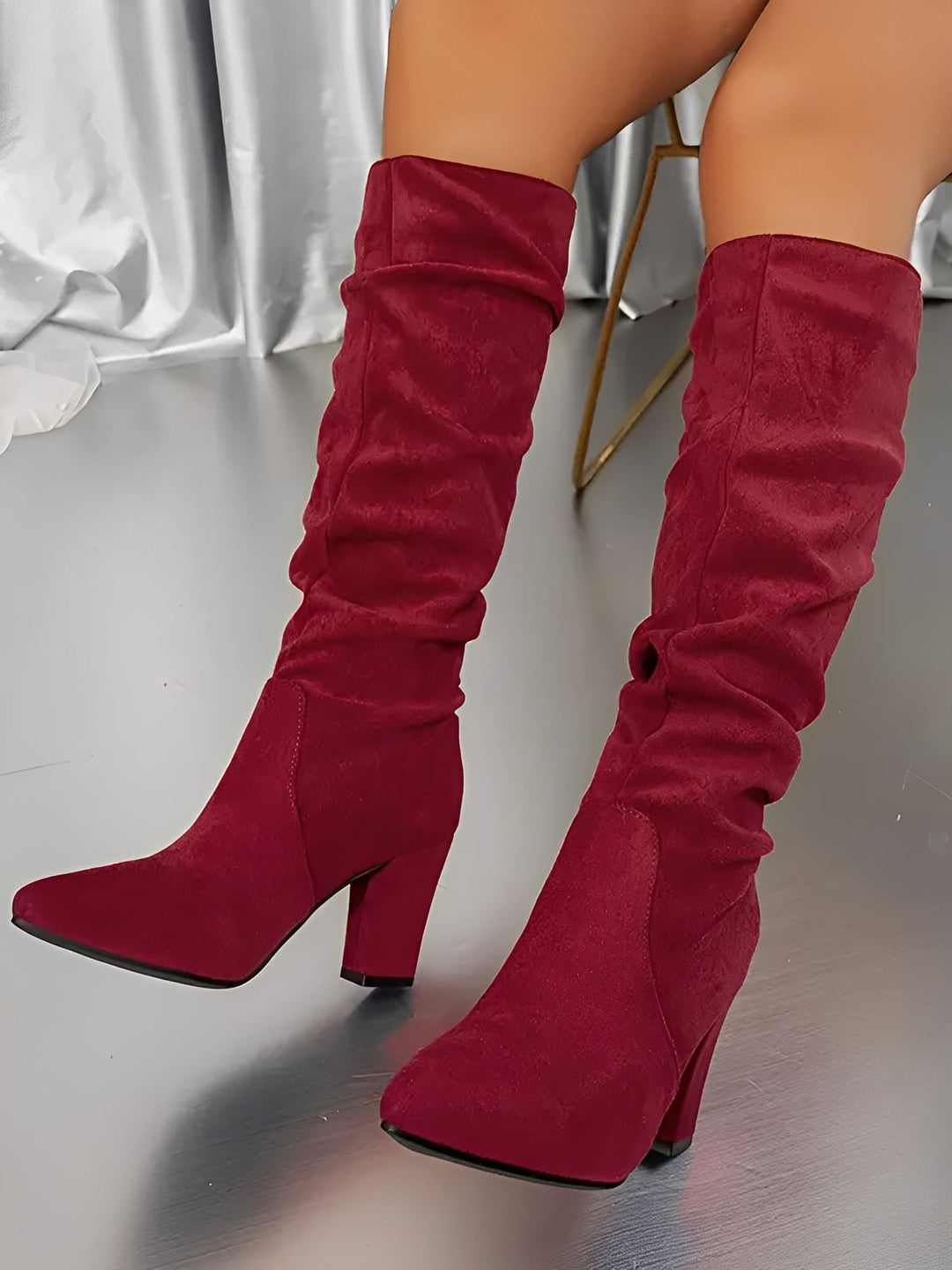 Dominique | Bottes hautes en daim pour femmes