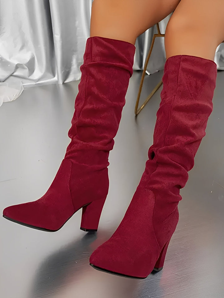 Dominique | Bottes hautes en daim pour femmes