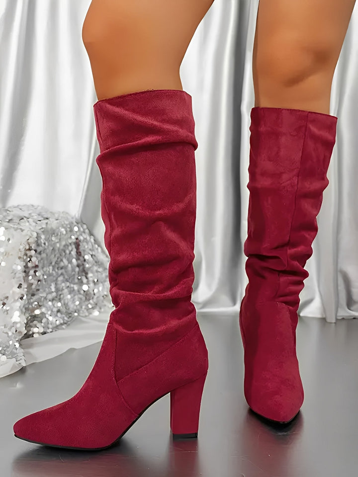 Dominique | Bottes hautes en daim pour femmes