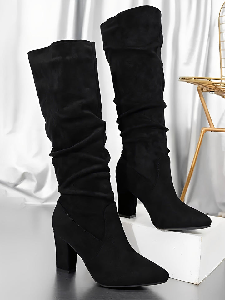 Dominique | Bottes hautes en daim pour femmes