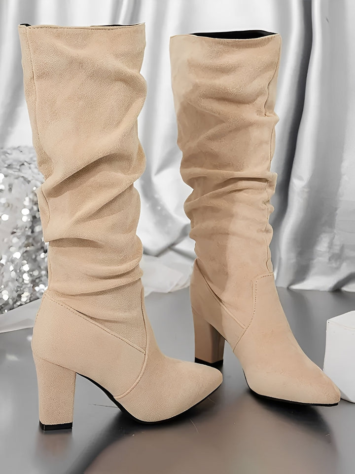 Dominique | Bottes hautes en daim pour femmes