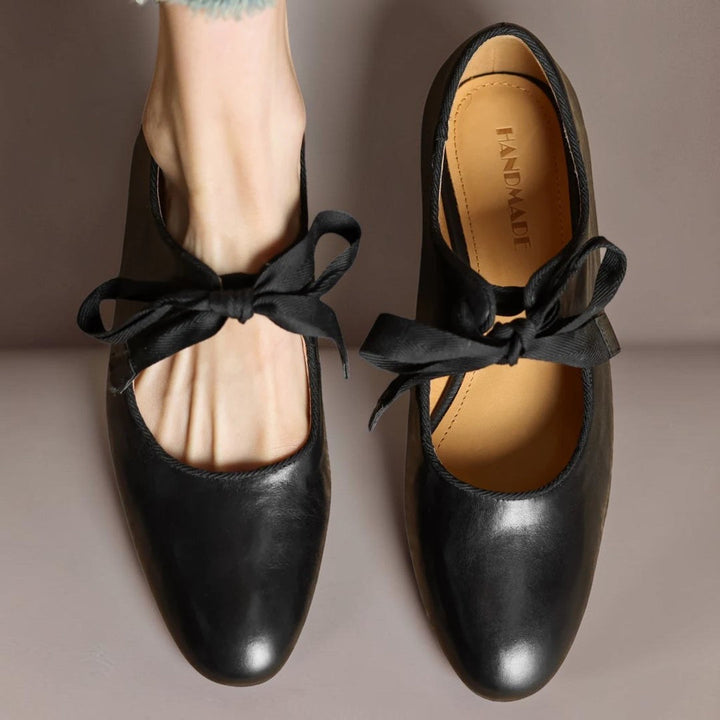 Alix | Ballerines souples en cuir avec nœud