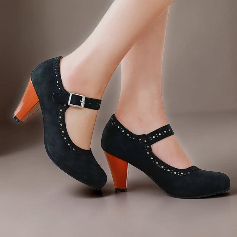 Camille | Élégante chaussure Mary Jane à petit talon