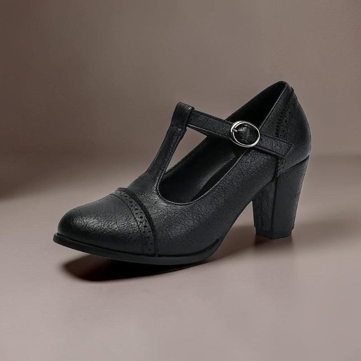 Camille | Chaussure élégante avec bride en T et talon bloc