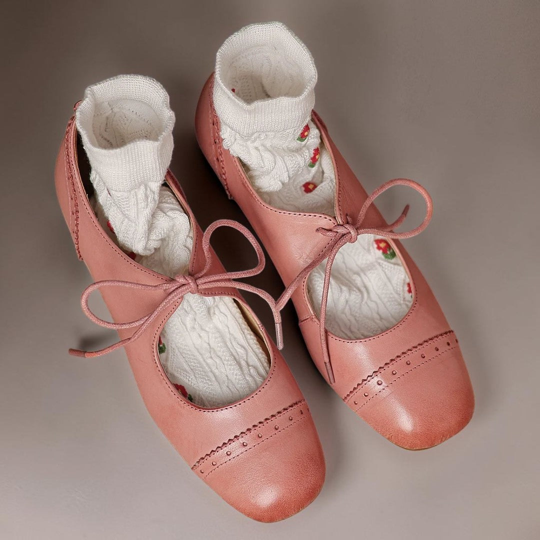 Juliette | Élégante chaussure à lacets en cuir ajouré
