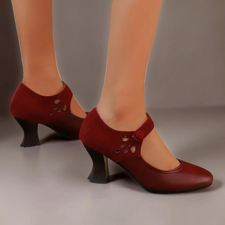 Juliette | Chaussure élégante en daim avec bride à la cheville
