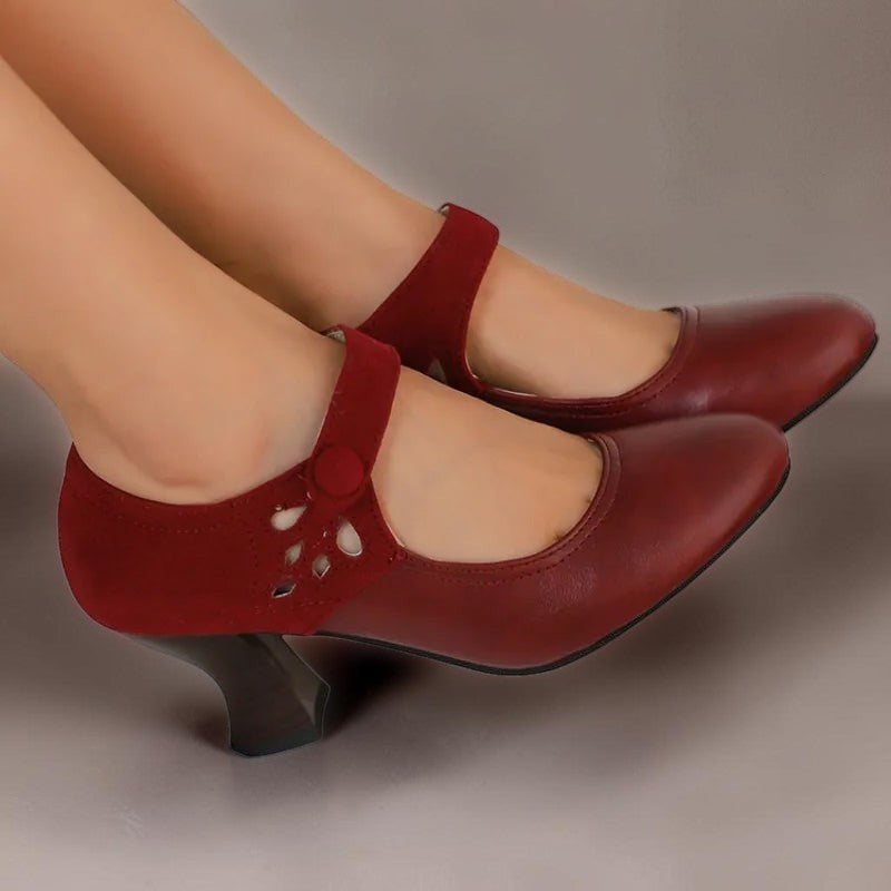 Juliette | Chaussure élégante en daim avec bride à la cheville