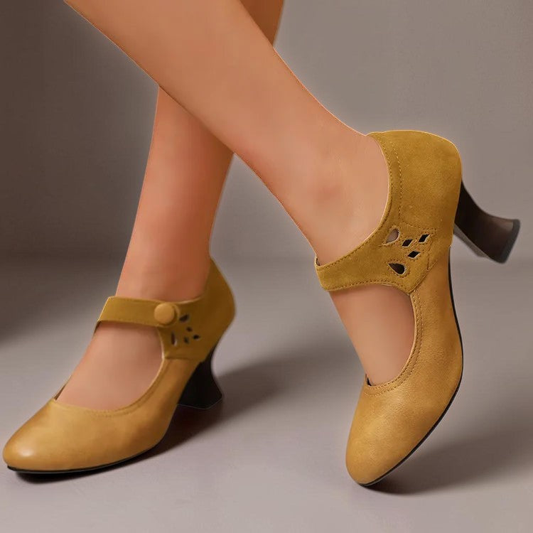 Juliette | Chaussure élégante en daim avec bride à la cheville