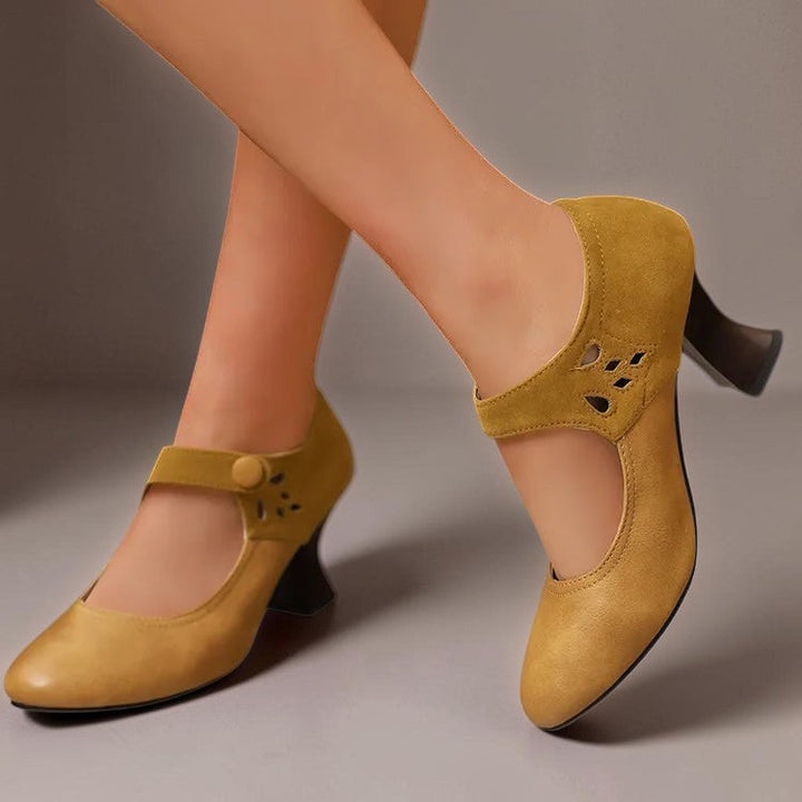 Juliette | Chaussure élégante en daim avec bride à la cheville