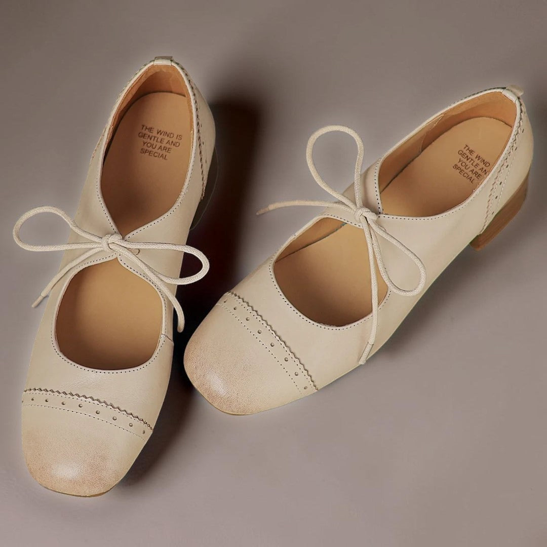 Juliette | Élégante chaussure à lacets en cuir ajouré