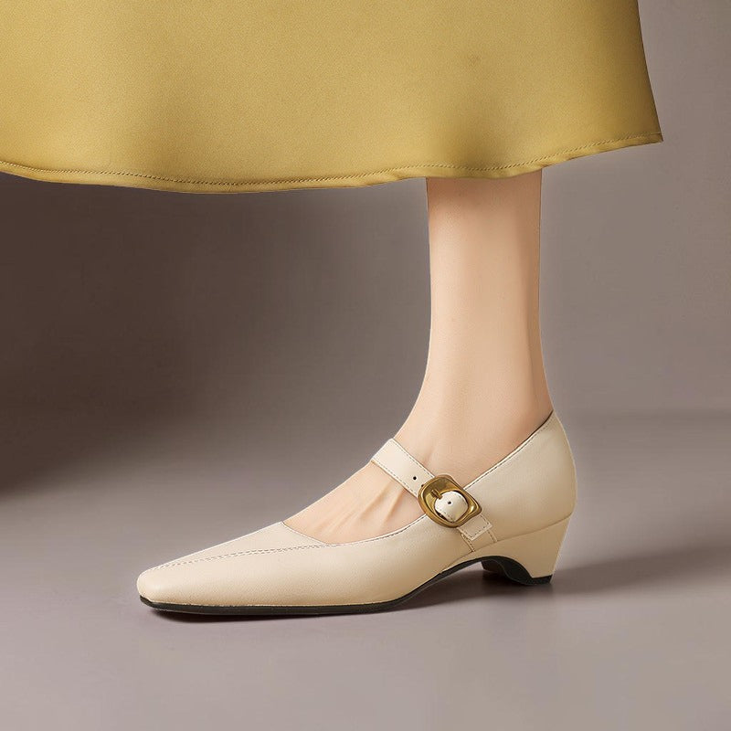 Juliette | Chaussure Mary Jane avec boucle dorée