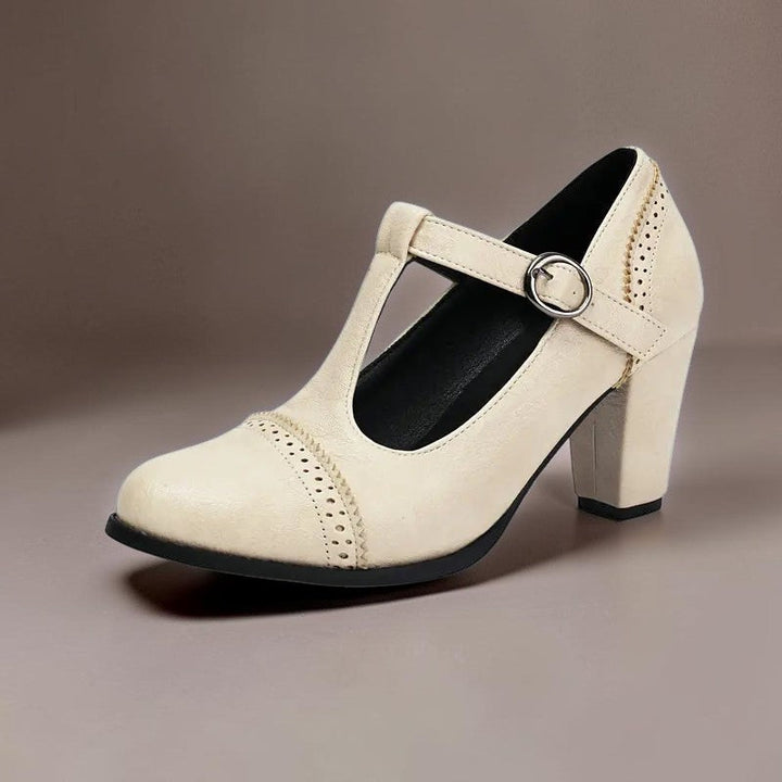 Camille | Chaussure élégante avec bride en T et talon bloc