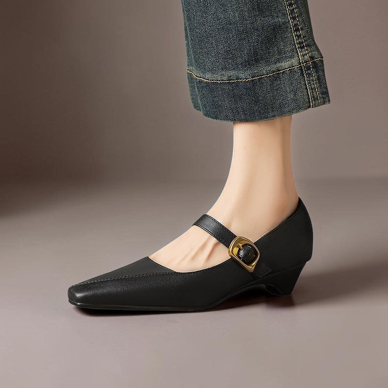 Juliette | Chaussure Mary Jane avec boucle dorée