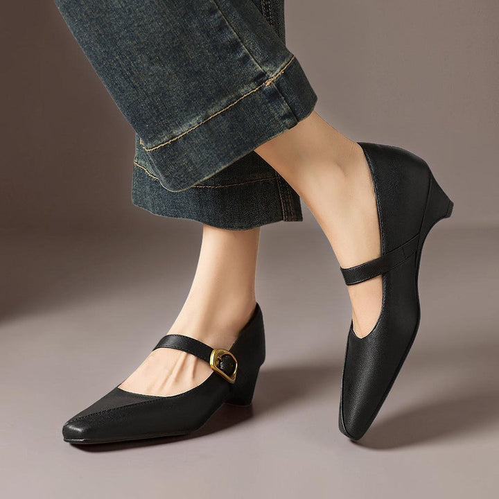 Juliette | Chaussure Mary Jane avec boucle dorée