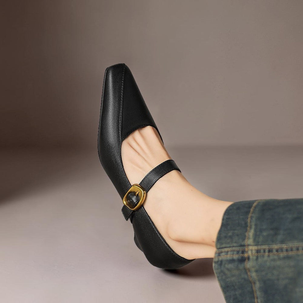 Juliette | Chaussure Mary Jane avec boucle dorée