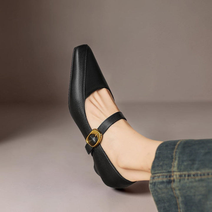 Juliette | Chaussure Mary Jane avec boucle dorée