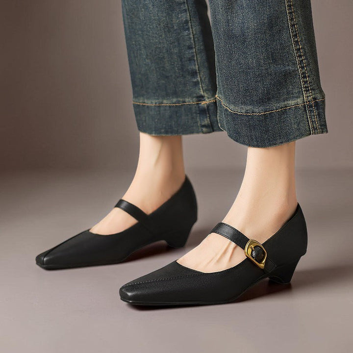 Juliette | Chaussure Mary Jane avec boucle dorée