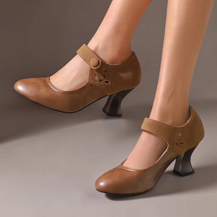 Juliette | Chaussure élégante en daim avec bride à la cheville