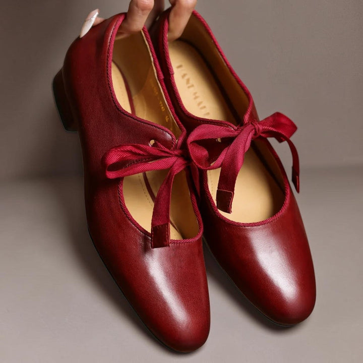 Alix | Ballerines souples en cuir avec nœud