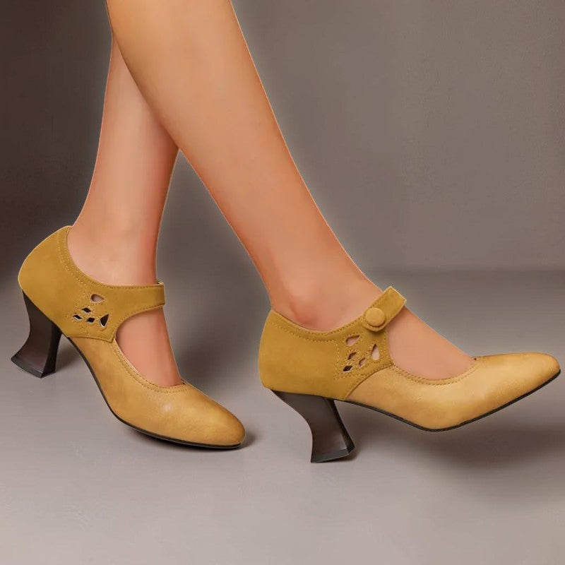 Juliette | Chaussure élégante en daim avec bride à la cheville